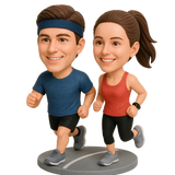 Custom Couples Runners Bobbleheads– Outfit Can Be Customized