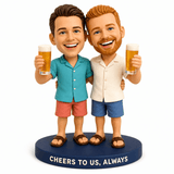 Custom Presents for Gay Couples – Beer Toast Bobbleheads | Customize Any Outfit & Pose