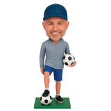 Custom Soccer Coach Bobblehead – Outfit Customization Available