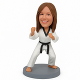 Custom  Taekwondo Practitioner Bobbleheads– Outfit Can Be Customized