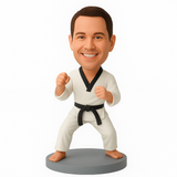 Taekwondo Practitioner Custom Bobbleheads  – Customizable Outfit