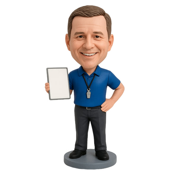 Custom Volleyball Coach Bobblehead – Customizable Outfit