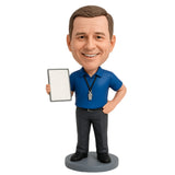Custom Volleyball Coach Bobblehead – Customizable Outfit