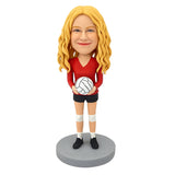 Custom Female Volleyball Player Bobblehead – Customizable Outfit