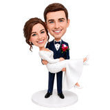 Bride and Groom Cake Topper Custom Bobbleheads | 2-Day Design Proof, Satisfaction Guaranteed