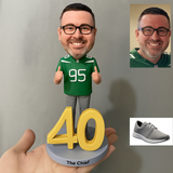 40th Gifts for Men- Custom Bobbleheads -  Cheers to 40th Birthday
