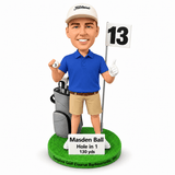 Custom Golfer Bobbleheads  — Hole-in-One Keepsake –- Customizable Outfit & Pose