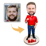 Christmas Gift Santa Claus in jeans