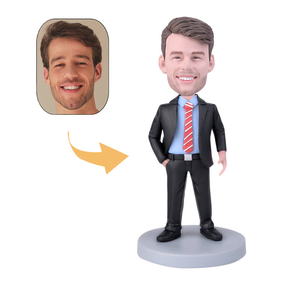 Man with red tie custom Bobbleheads