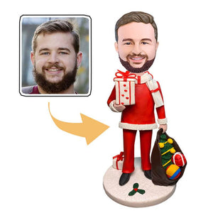Christmas Gift Santa's Male Helper Custom Bobblehead