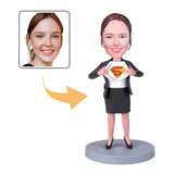 Super female boss custom bobblehead