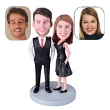 Sexy Lady Next To Hands In Pants Pocket Man Bobblehead Doll