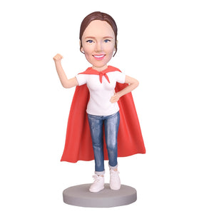 Mother's Day Gifts Super Mom In Red Cloak Custom Figure Bobbleheads