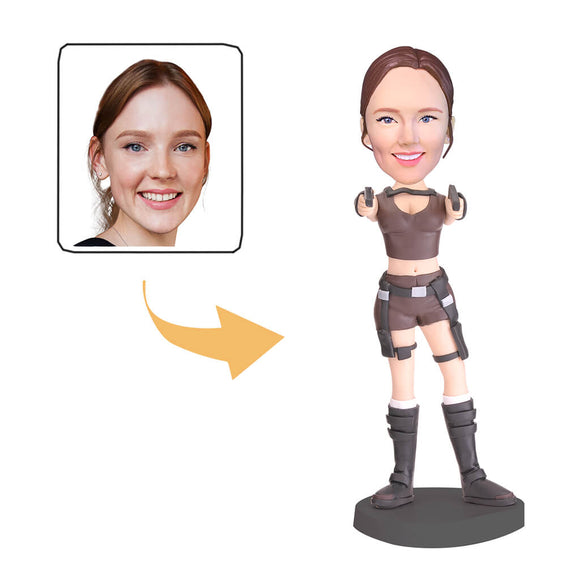 The Heroine of Tomb Raider Custom Bobblehead