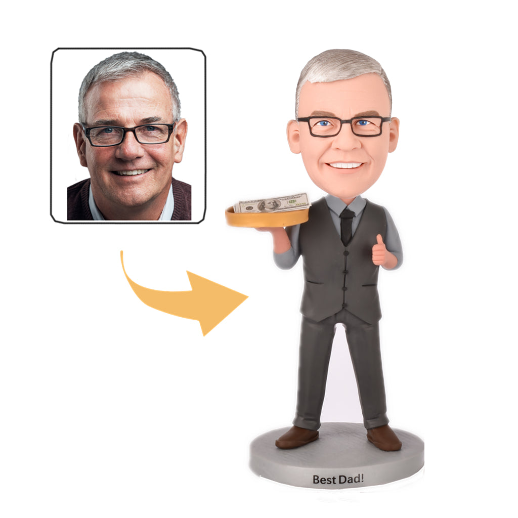 Custom Millionaire Bobbleheads丨Gift for men丨Funny Gift for men statuegift