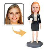 Custom Confident Lady Bobblehead