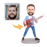 Guitar Player  Custom Bobblehead
