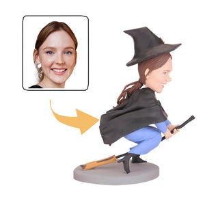 Halloween Flying Witch Custom Bobblehead