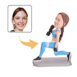 Girl Working Out Custom Bobblehead